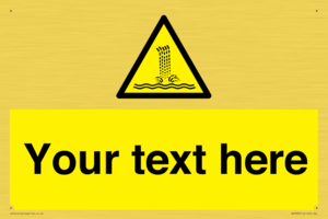 Custom warning artificial waterfall